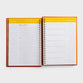 Undated 12-Month Meal Diary/Planner: Every Bite a Blessing, Orange/Gold Foil Leaves (Aarti)