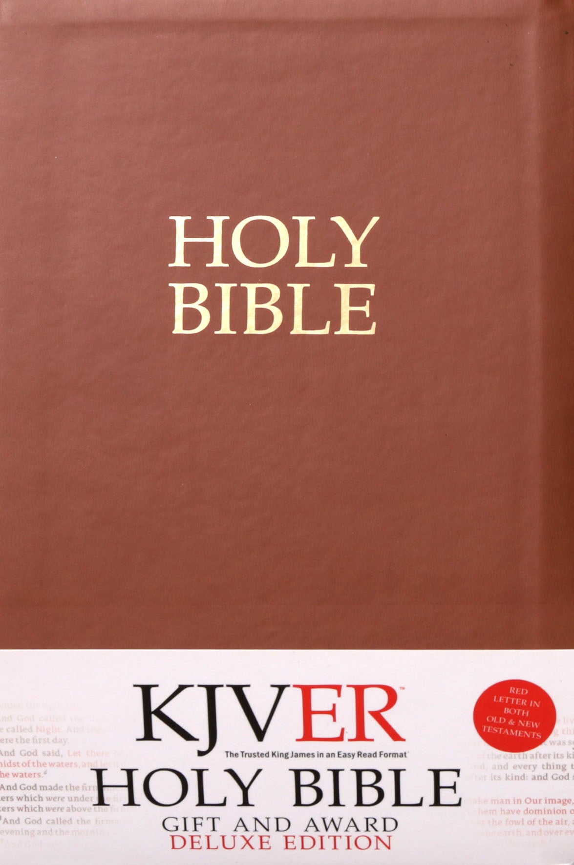 KJVER Gift and Award Holy Bible Deluxe Edition Coffee Brown (Red Letter Edition)