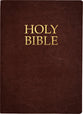 KJVER Holy Bible Large Print Mahogany Brown Thumb Index (Red Letter Edition)