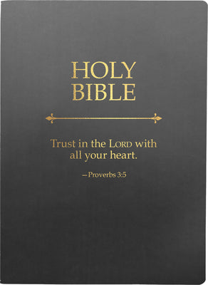KJVER Holy Bible Trust in the Lord Life Verse Edition Large Print Black (Red Letter Edition)