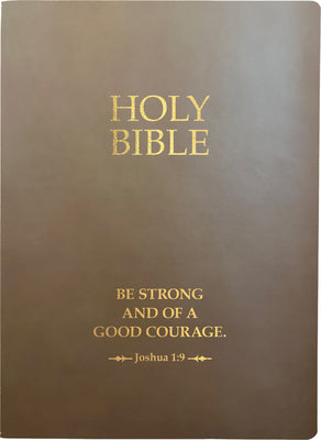 KJVER Holy Bible Be Strong and Courageous Life Verse Edition Large Print Coffee Brown (Red Letter Edition)
