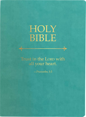 KJVER Holy Bible Trust in the Lord Life Verse Edition Large Print Costal Blue (Red Letter Edition)