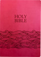 KJVER Holy Bible Large Print Wave Design Berry Pink (Red Letter Edition)