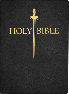 KJV Sword Bible, Large Print, Black, Thumb Index, Premium Cowhide, 1611 Version (Red Letter Edition)