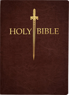 KJV Sword Bible, Large Print, Thumb Index, Premium Cowhide, Mahogany Brown, 1611 Version (Red Letter Edition)
