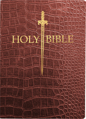 KJV Sword Bible, Large Print, Walnut Alligator, Thumb Index, 1611 Version (Red Letter Edition)