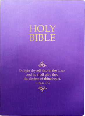 KJV Holy Bible, Delight Yourself in the Lord Life Verse Edition, Large Print, Royal Purple (Red Letter Edition)