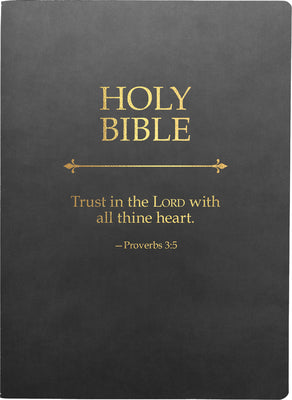 KJV Holy Bible, Trust in the Lord Life Verse Edition, Large Print, Black, 1611 Version (Red Letter Edition)