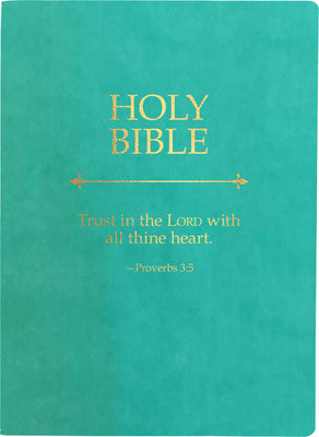 KJV Holy Bible, Trust in the Lord Life Verse Edition, Large Print, Coastal Blue, 1611 Version (Red Letter Edition)