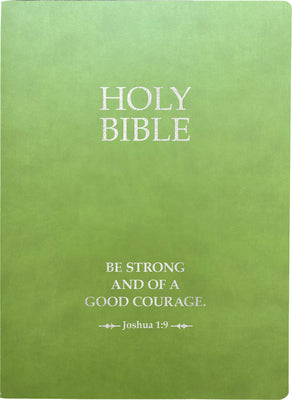 KJV Holy Bible, Be Strong and Courageous Life Verse Edition, Large Print, Olive Green, 1611 Version (Red Letter Edition)