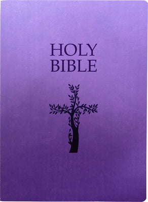 KJV Holy Bible, Cross Design, Large Print, Royal Purple, 1611 Version (Red Letter Edition)