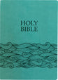KJV Holy Bible, Large Print, Coastal Blue Wave Design, 1611 Version (Red Letter Edition)
