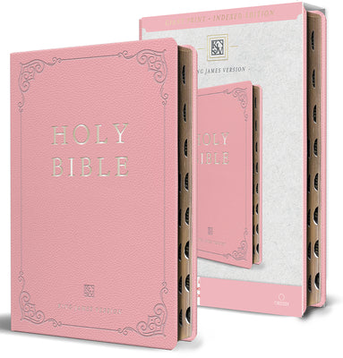 KJV Holy Bible, Giant Print, Pink, Thumb Index (Red Letter Edition)