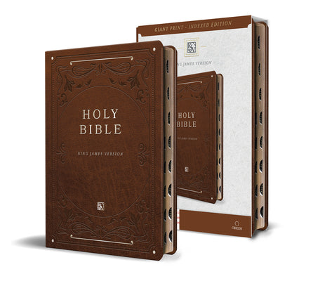 KJV Holy Bible, Giant Print, Brown, Thumb Index (Red Letter Edition)