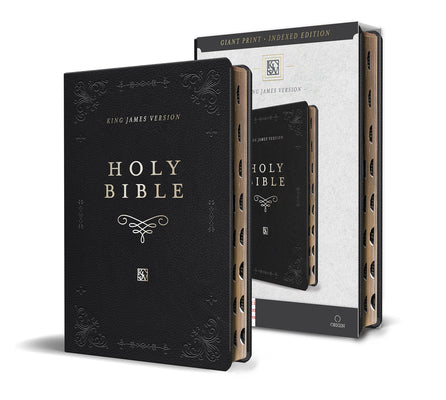 KJV Holy Bible, Giant Print, Black, Thumb Index (Red Letter Edition)