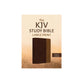 KJV Study Bible Large Print Indexed (Two-Tone Brown Alpha & Omega, Red Letter Edition)