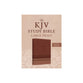 KJV Study Bible Large Print Indexed (Rose & Chestnut Cross, Red Letter Edition)