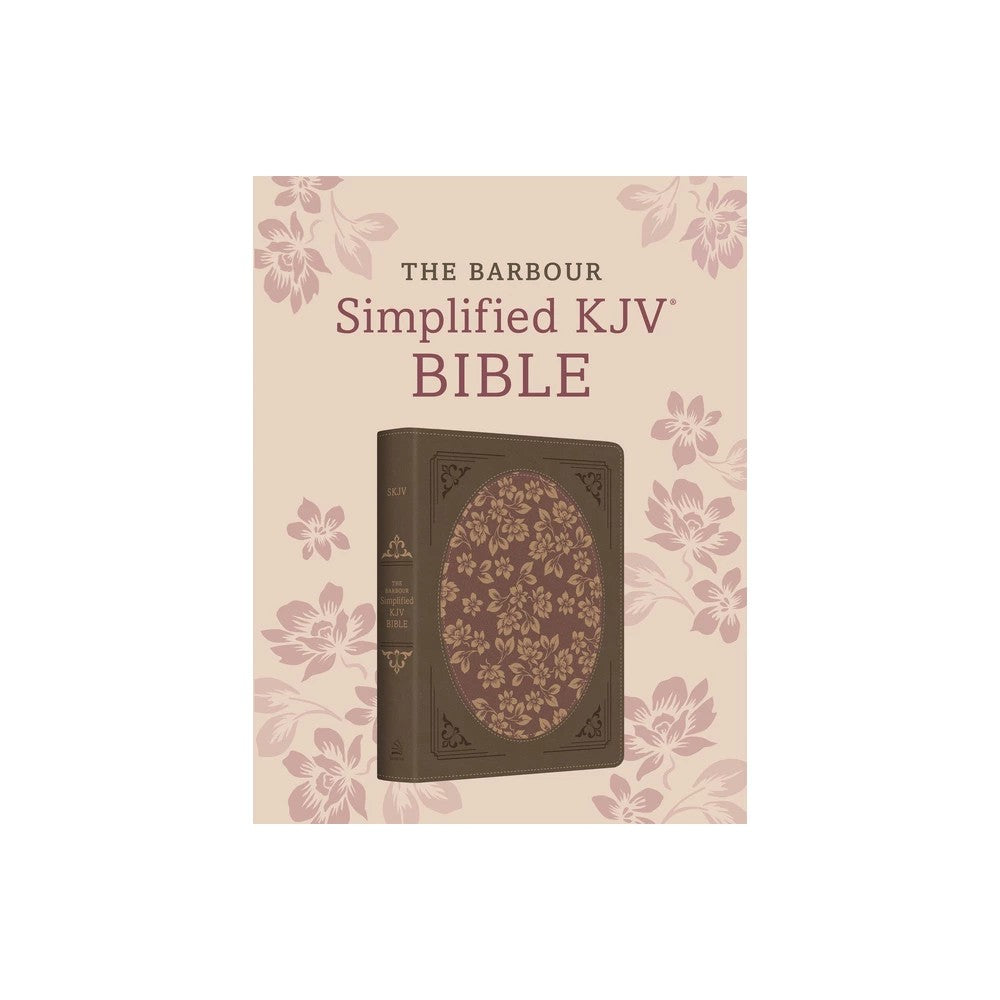 Simplified KJV Bible Deluxe Edition (Brown & Rose Floral Inset)