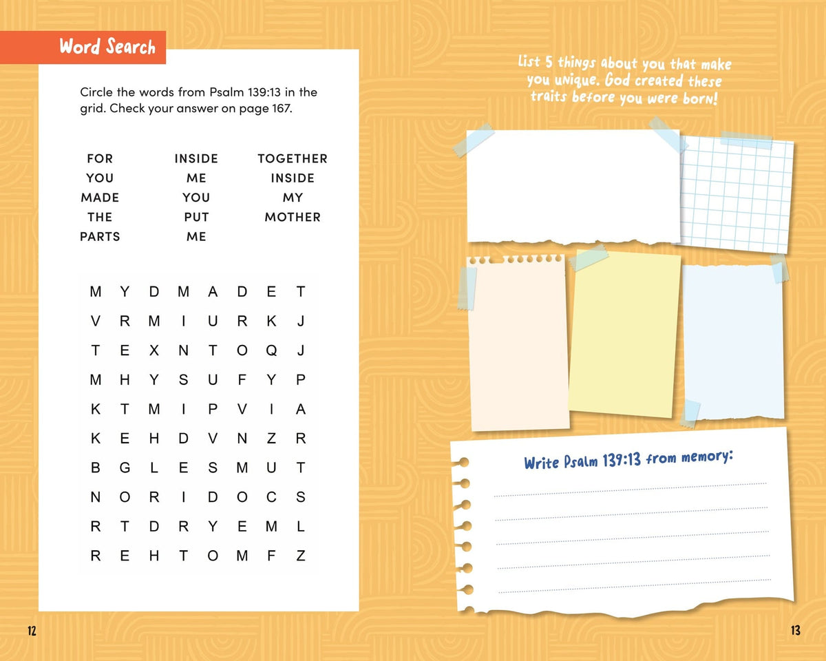 Bible Memory Verse Challenge Notebook: An Interactive Journal for Kids