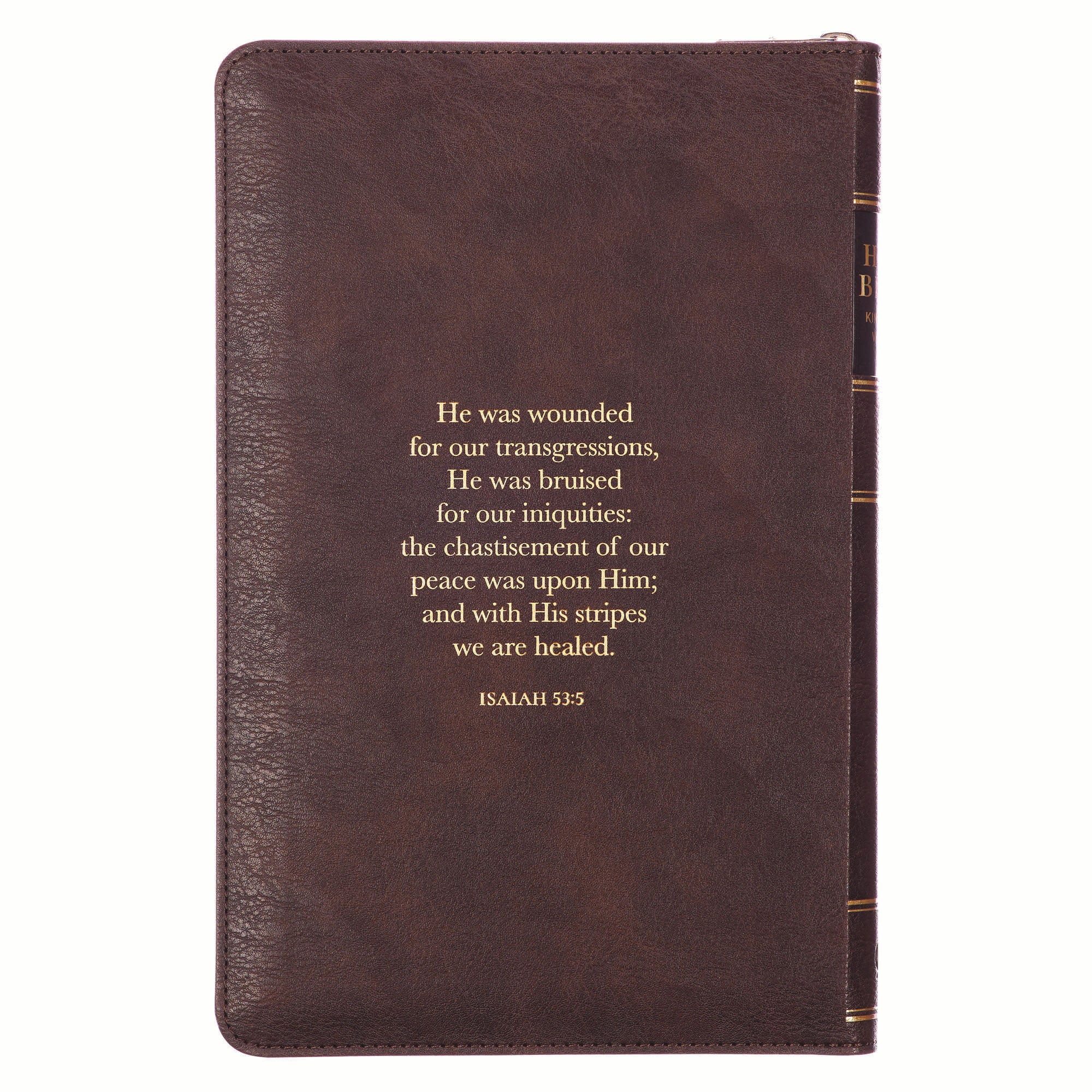 KJV Bible Deluxe Gift Edition, Amazing Grace, Two-tone with Zipper (Isa. 53:5)