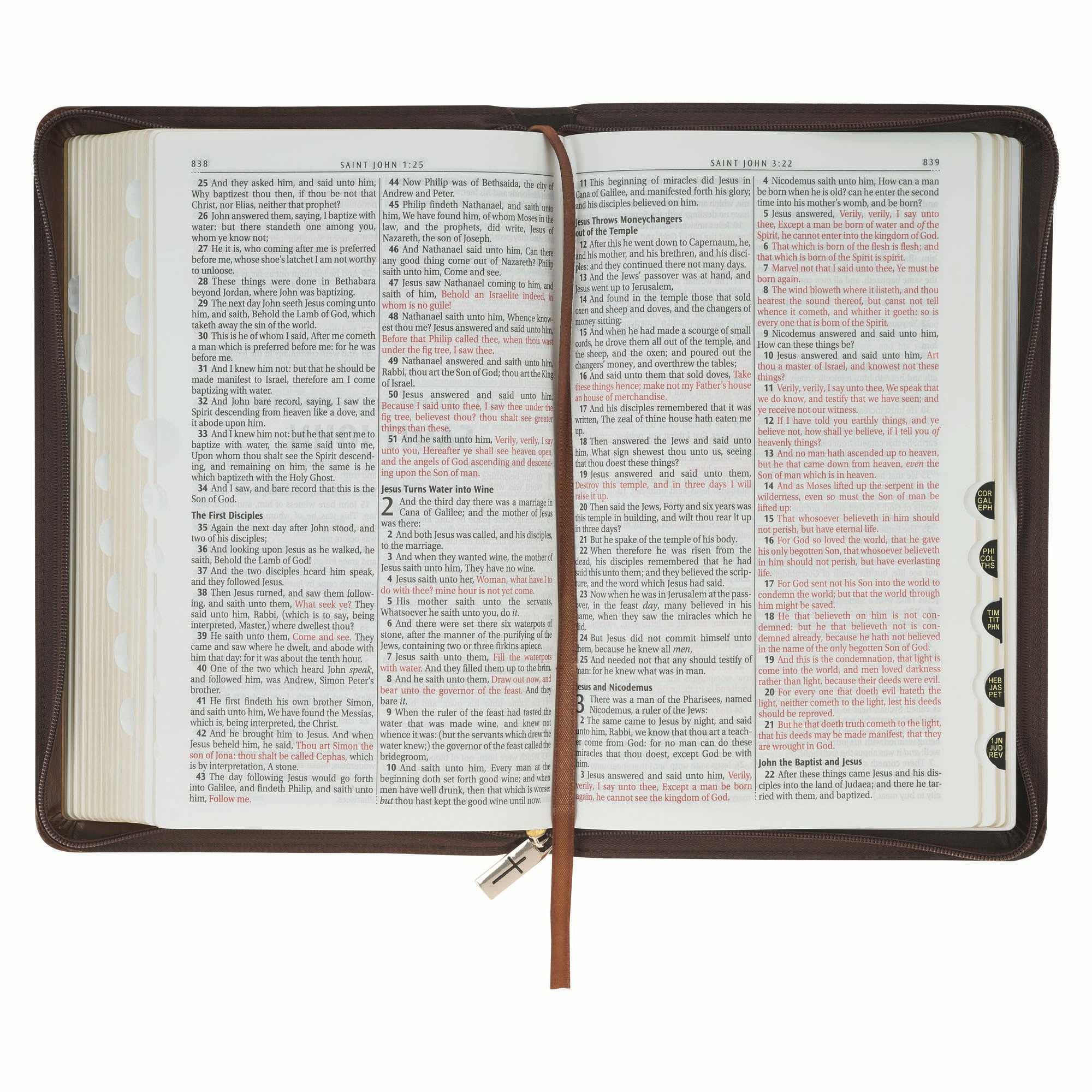 KJV Bible Deluxe Gift Edition, Amazing Grace, Two-tone with Zipper (Isa. 53:5)