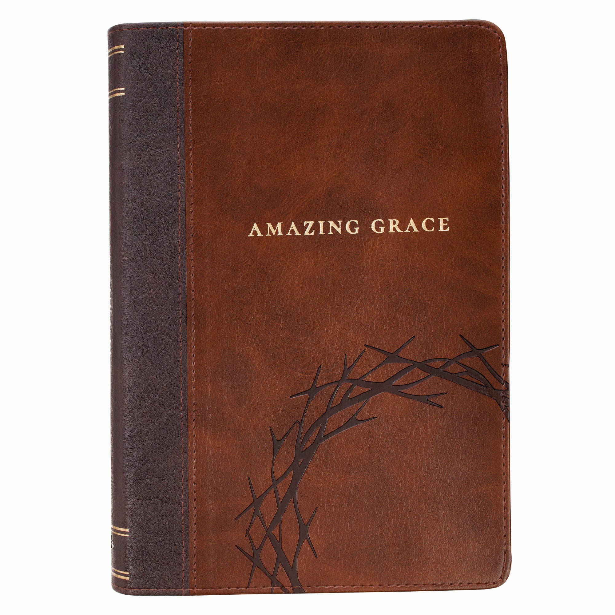 Classic Journal: Two-tone Brown Crown of Thorns/Amazing Grace Isa. 53:5