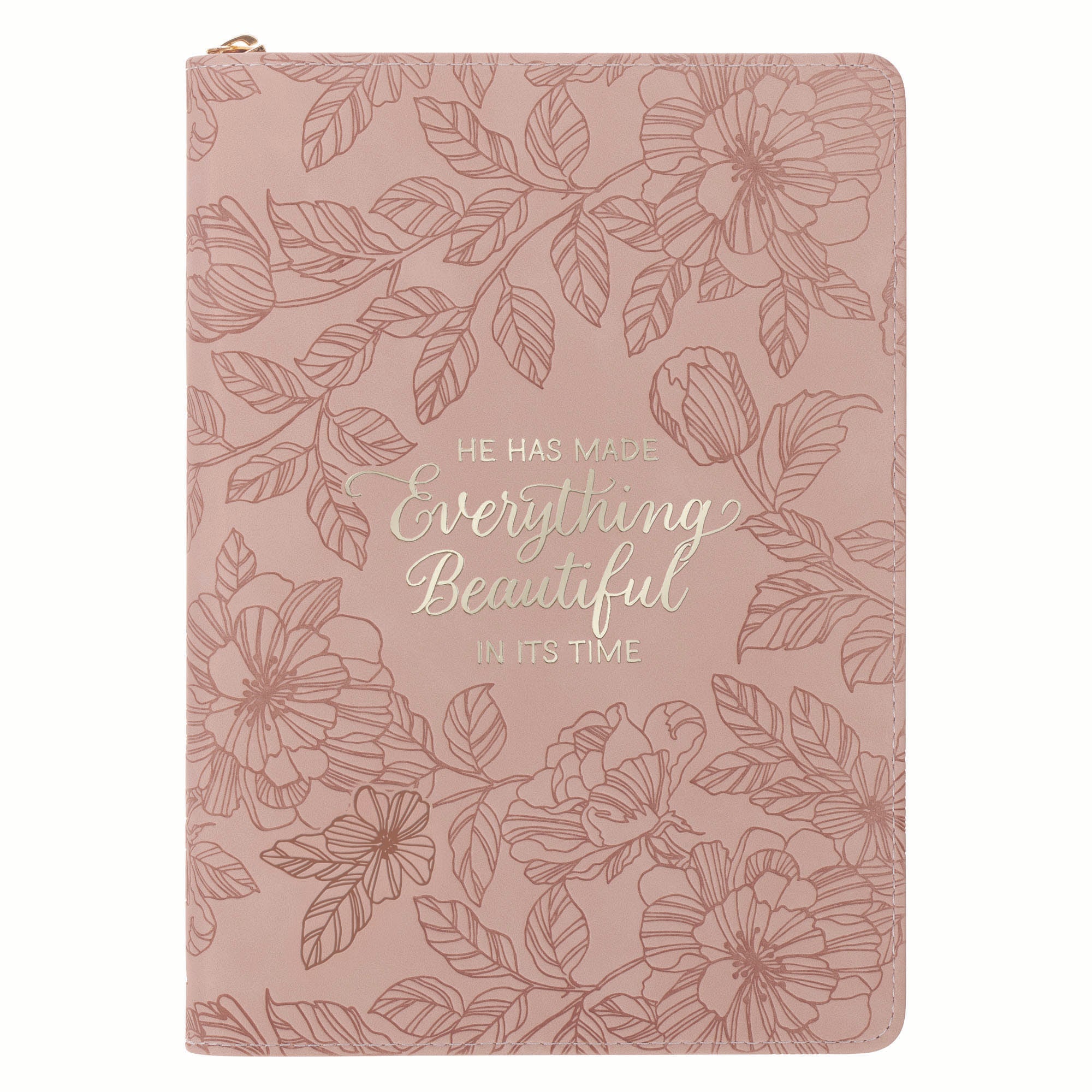 Classic Journal with Zipper: Pink Everything Beautiful Ecc. 3:11