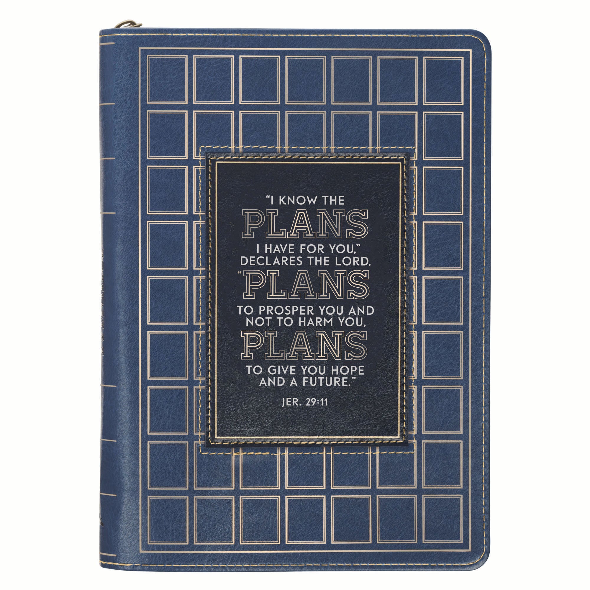 Classic Journal with Zipper: Blue Grad Plans Jer. 29:11