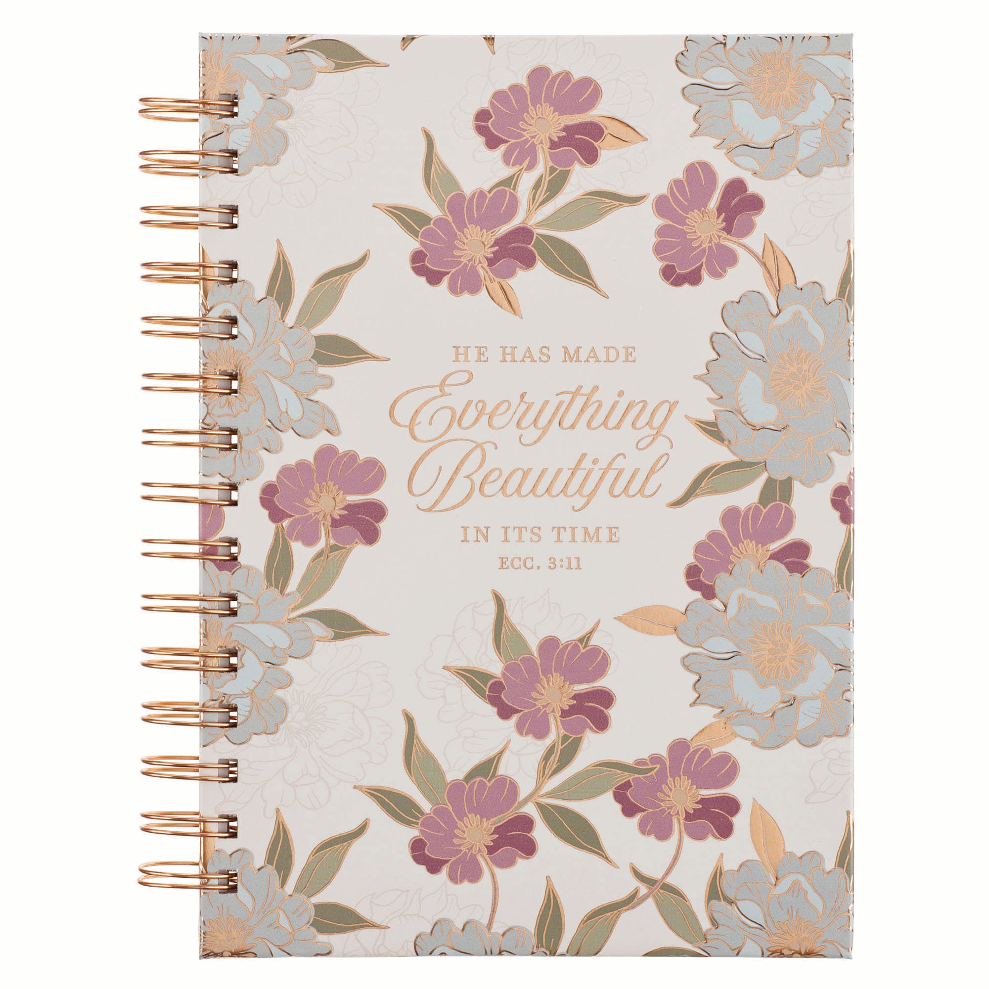 Journal: White Floral Everything Beautiful Ecc. 3:11