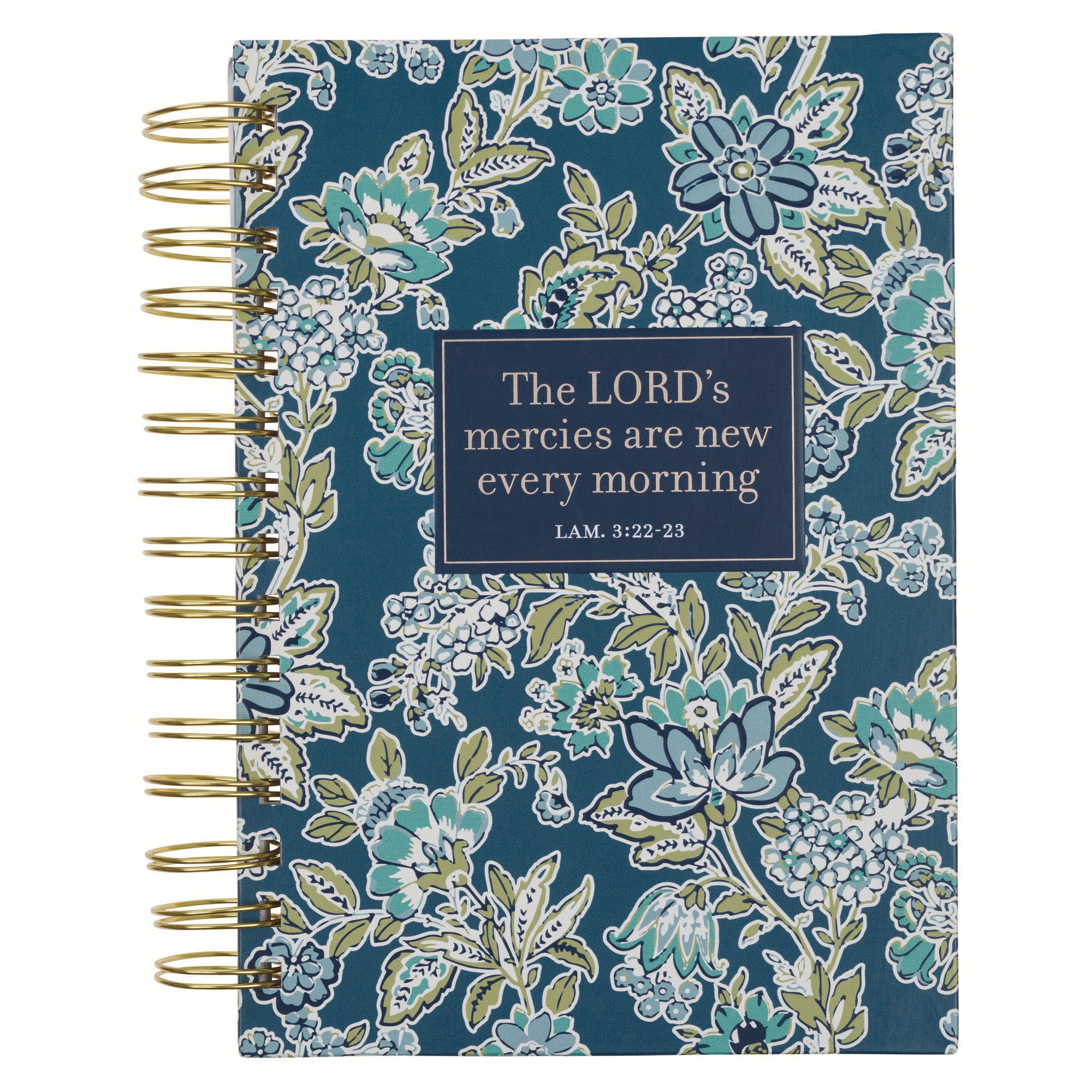 Journal: Blue Floral New Mercies Lam. 3:22-23