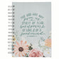 Journal: Blue Floral For God Has Not Given Us A Spirit of Fear 1 Tim. 1:17