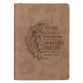 Classic Journal with Zipper: Brown Strong and Courageous Josh. 1:9