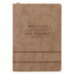 Classic Journal with Zipper: Taupe With God All Things are Possible Matt. 19:26
