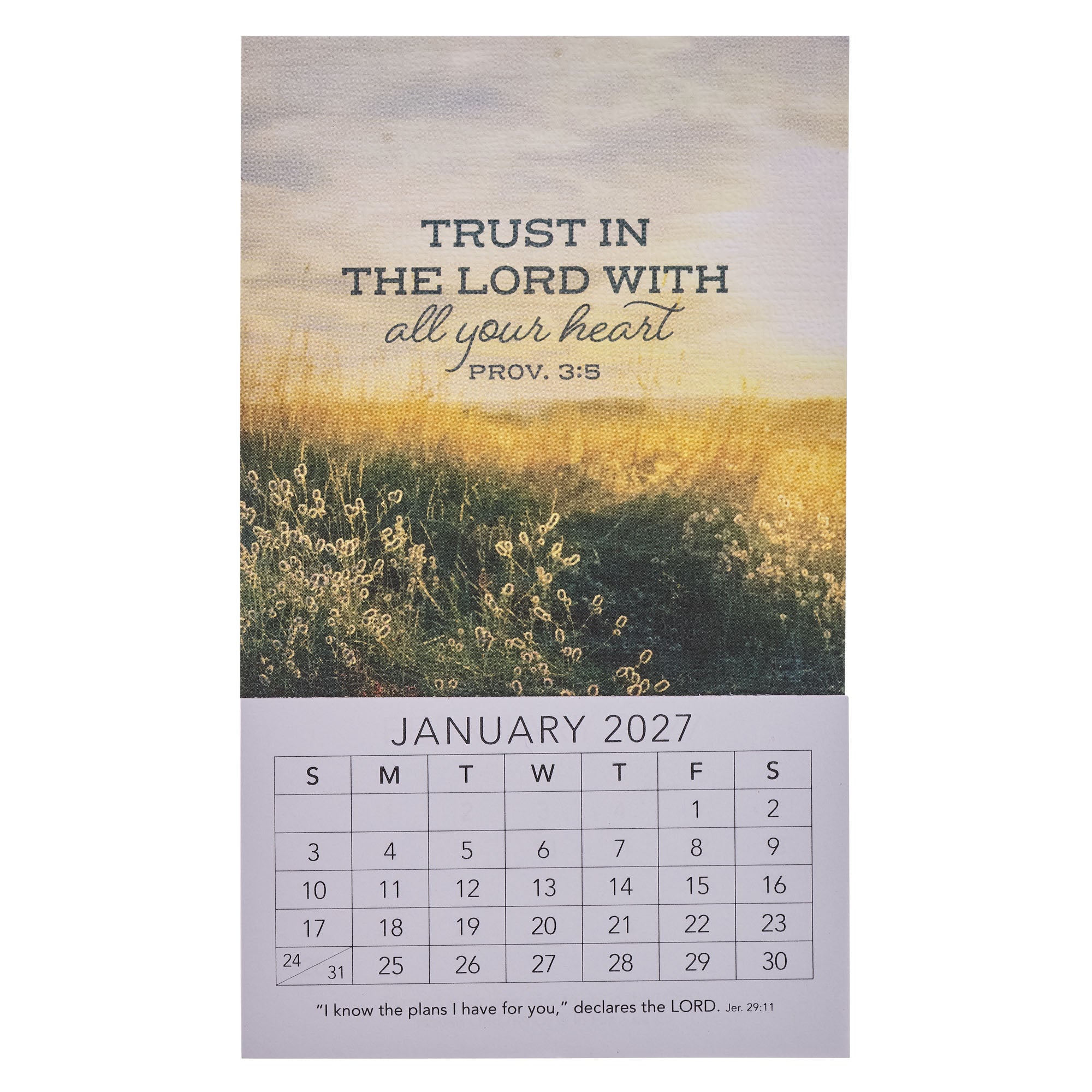 2027 Mini Magnetic Calendar: Trust in the Lord
