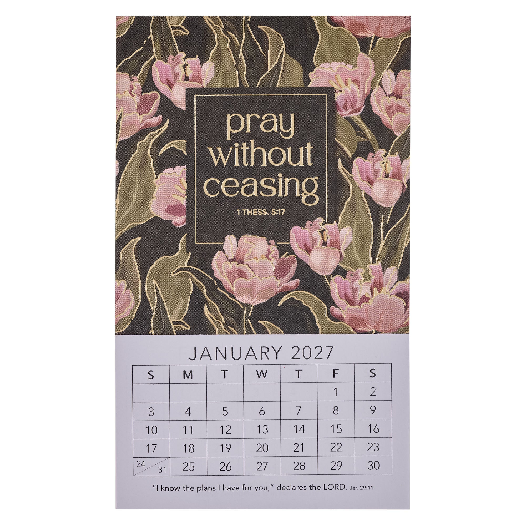 2027 Mini Magnetic Calendar: Pray Without Ceasing