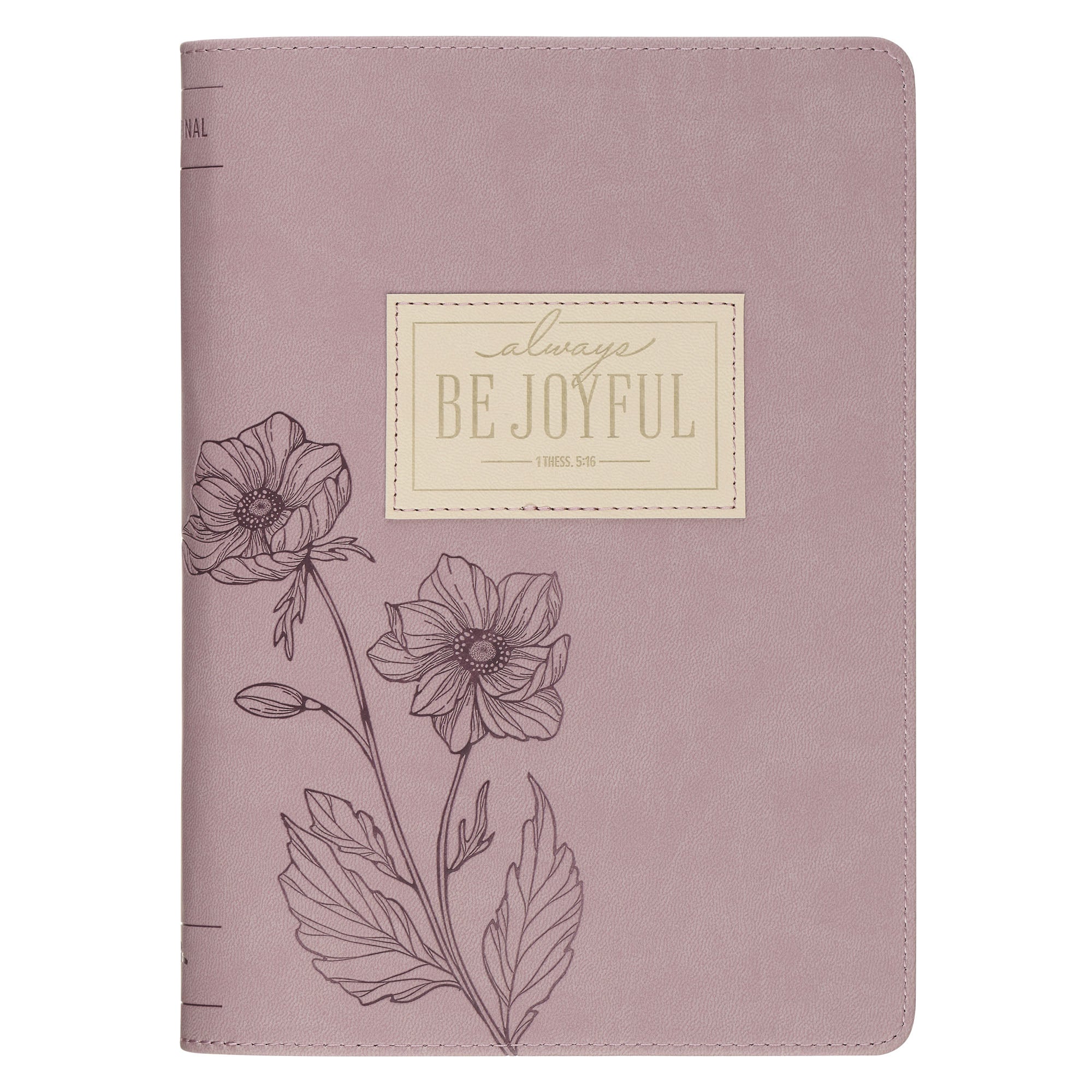 Journal with Zipper (Joyful Dusty Mauve Pressed Flower Collection)