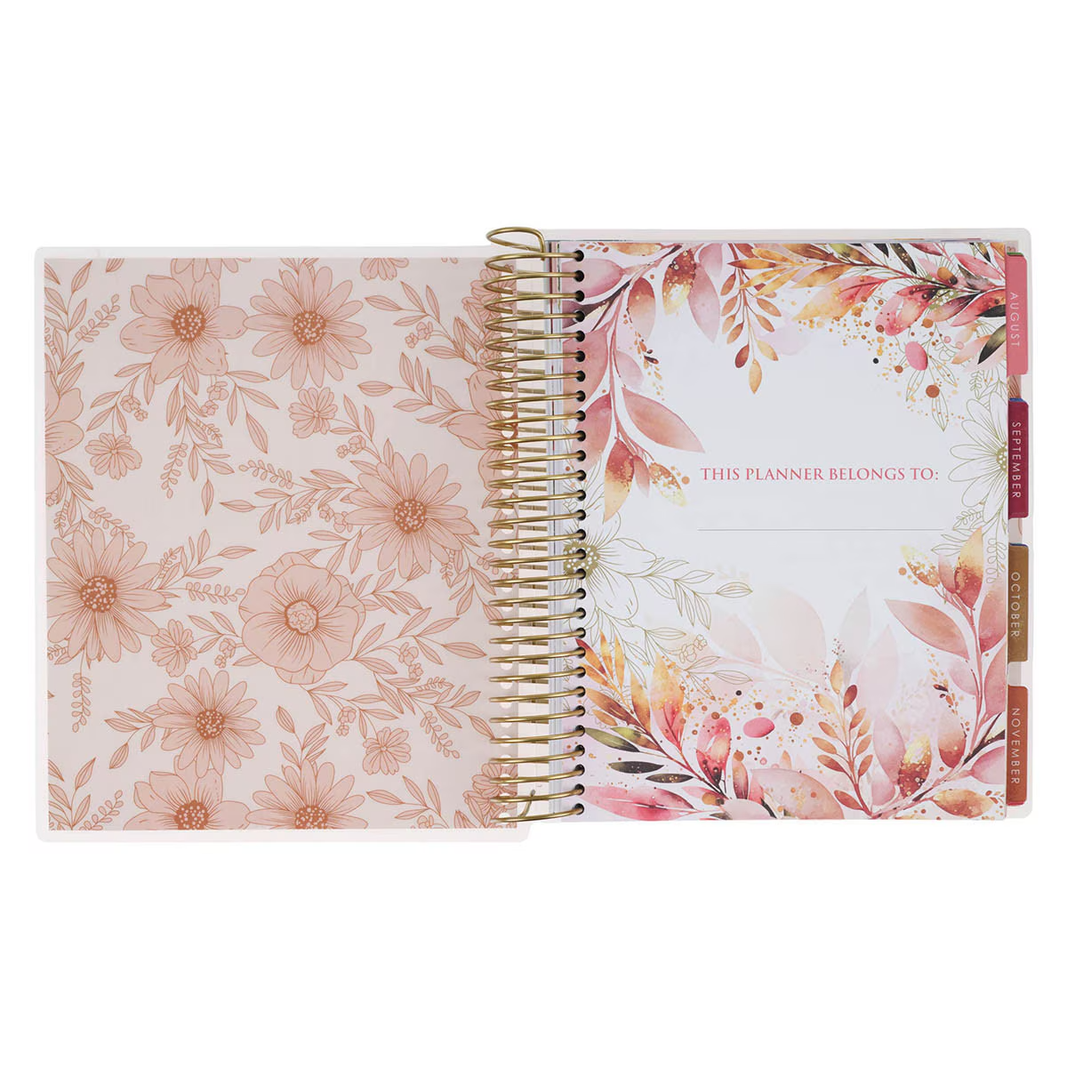 2027 18-Month Diary/Planner with Elastic Closure: Strength & Dignity, Floral (Includes Stickers)