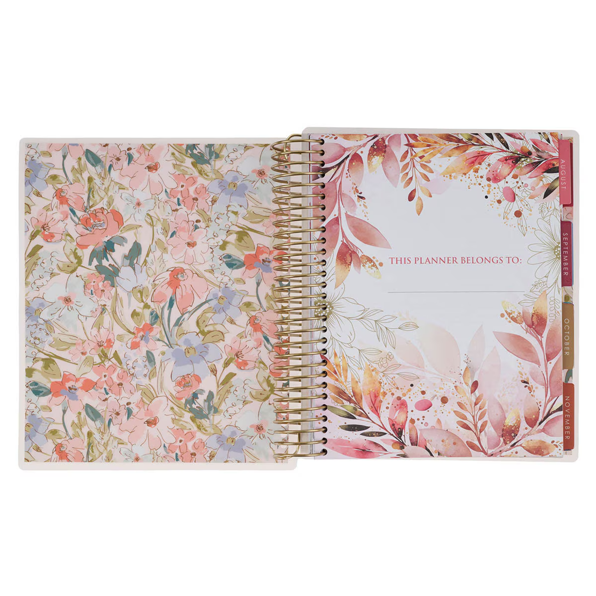 2027 18-Month Diary/Planner with Elastic Closure: Pray More Worry Less, Floral (Includes Stickers)