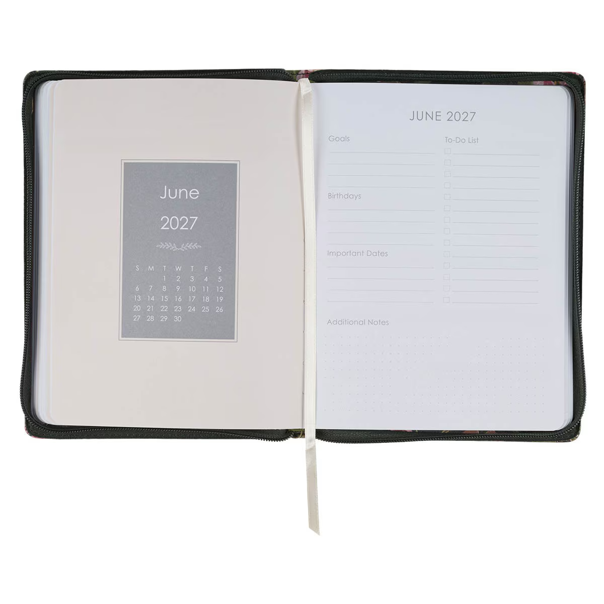 2027 18-Month Large Diary/Planner, Zippered: Pray Without Ceasing