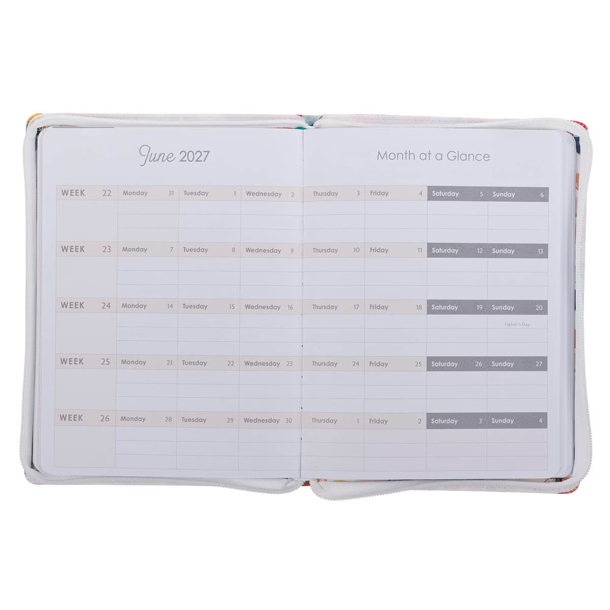 2027 18-Month Large Diary/Planner, Zippered: Be Still, and Know