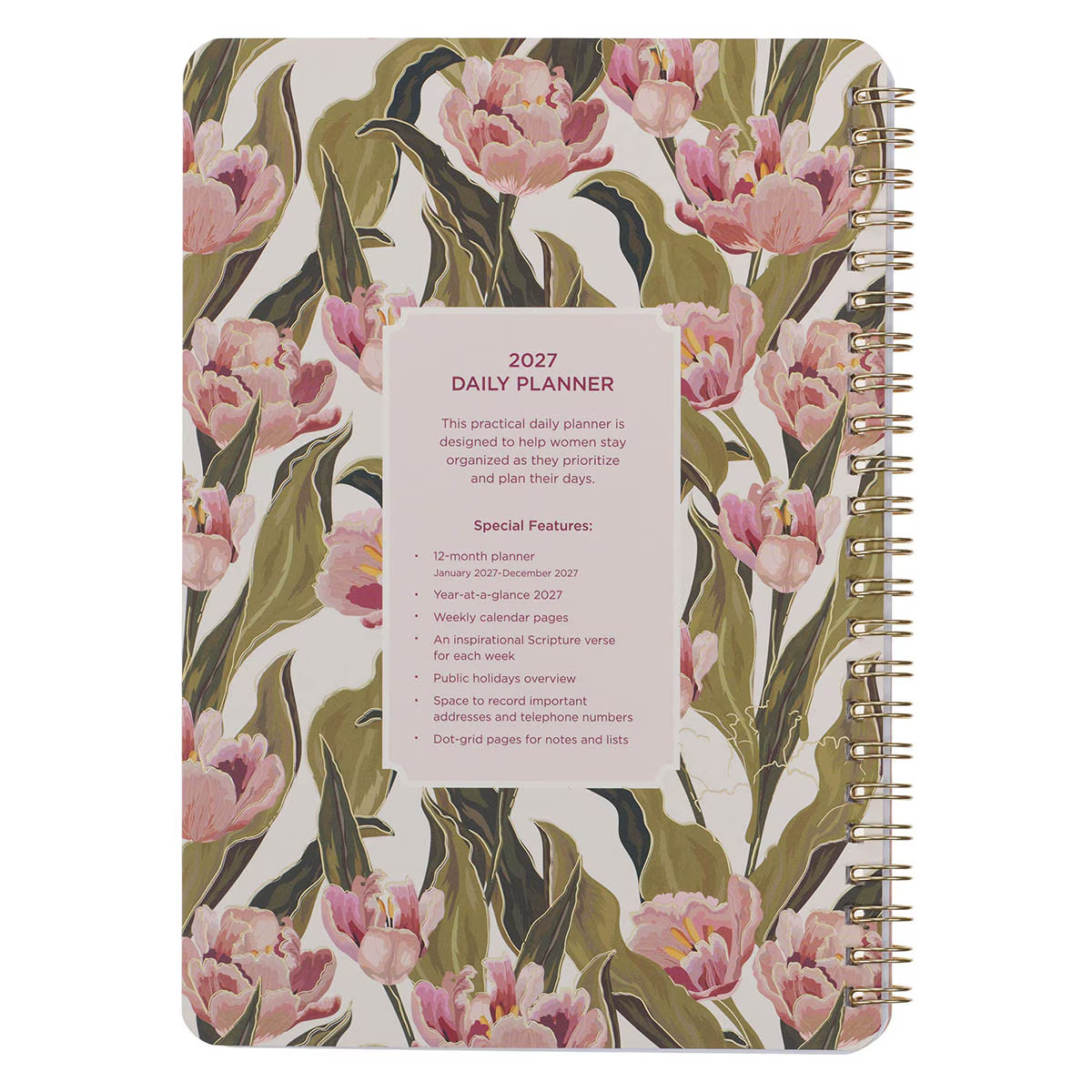 2027 Weekly Diary/Planner: Pray Without Ceasing, Floral