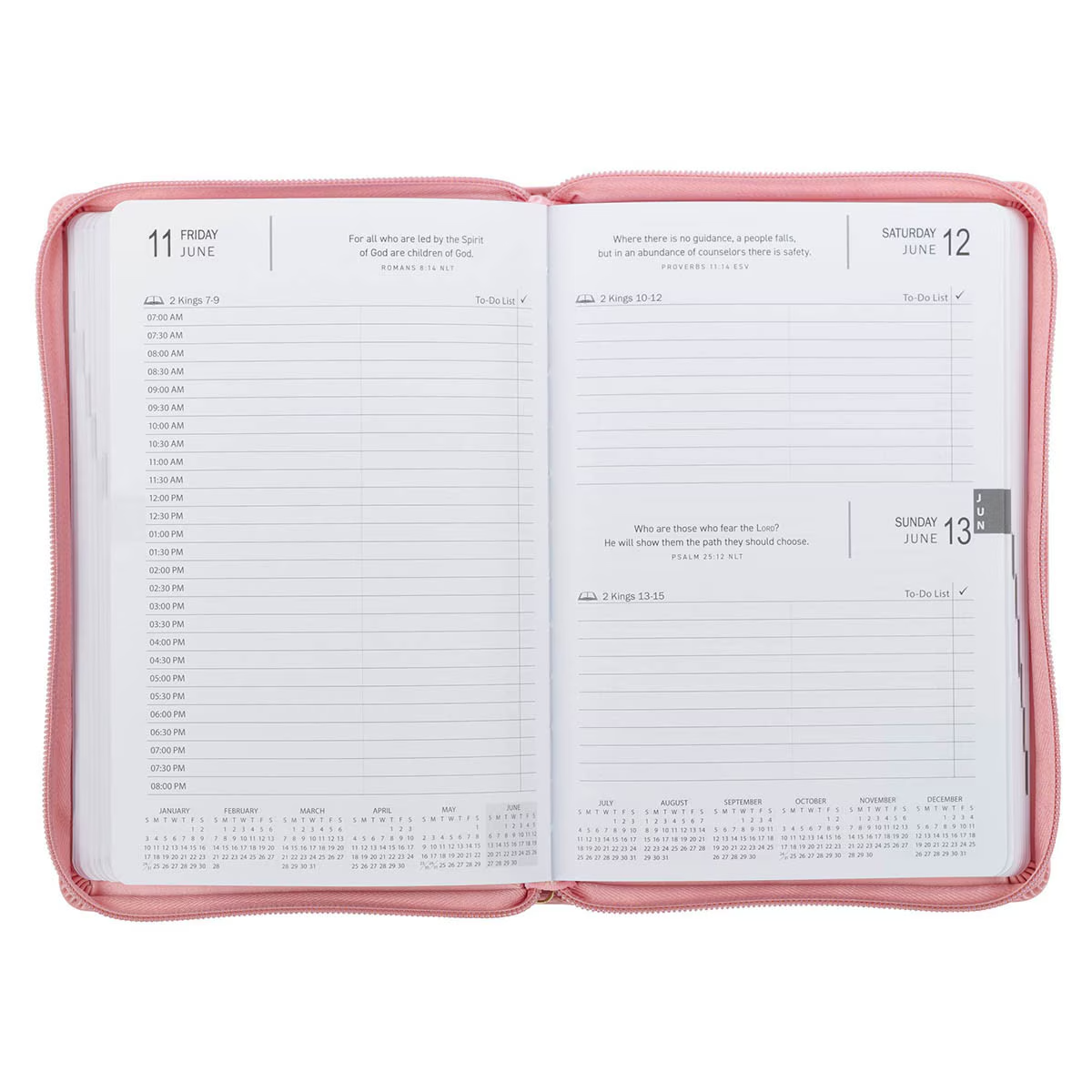 2027 12-Month Executive Diary/Planner, Zippered: Walk by Faith