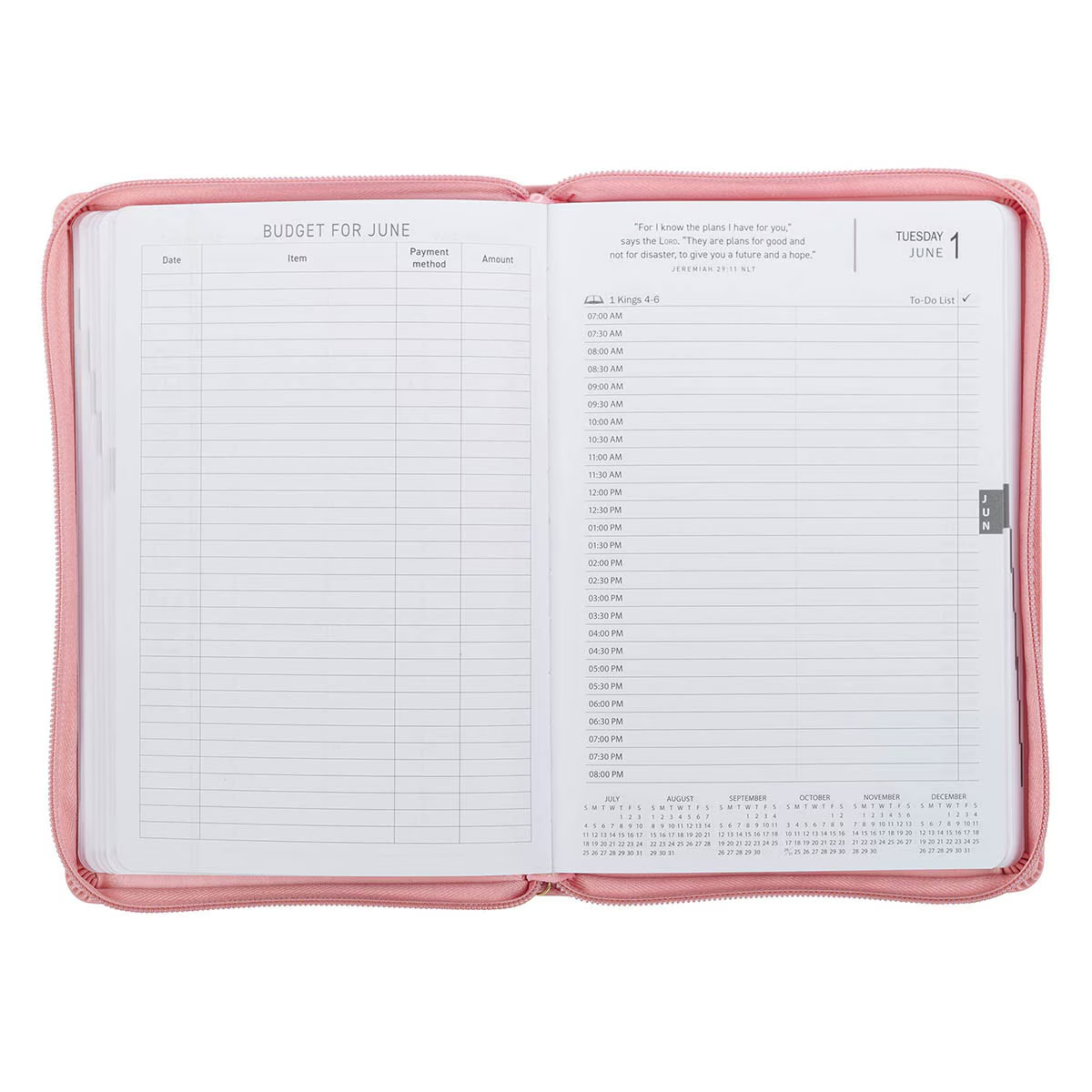 2027 12-Month Executive Diary/Planner, Zippered: Walk by Faith