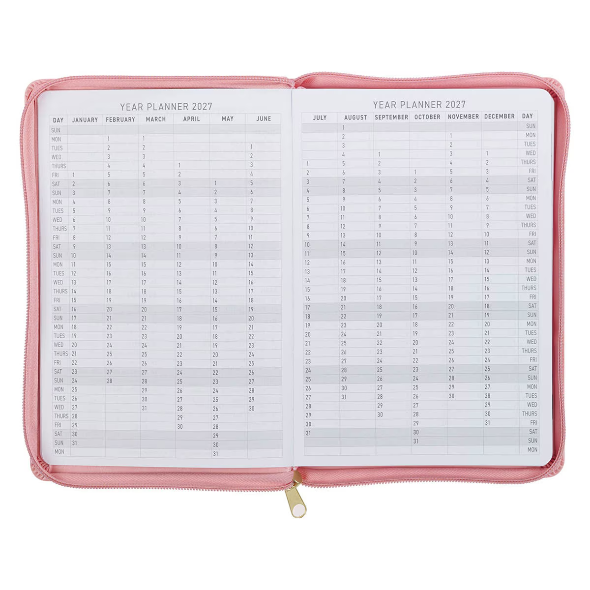 2027 12-Month Executive Diary/Planner, Zippered: Walk by Faith