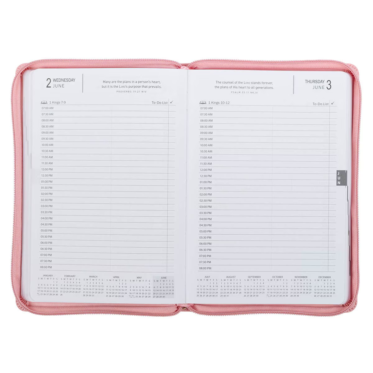 2027 12-Month Executive Diary/Planner, Zippered: Walk by Faith
