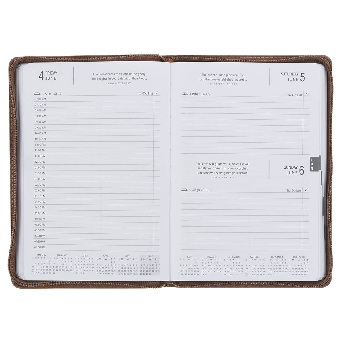 2027 12-Month Executive Diary/Planner, Zippered: I Can Do All Things Through Him