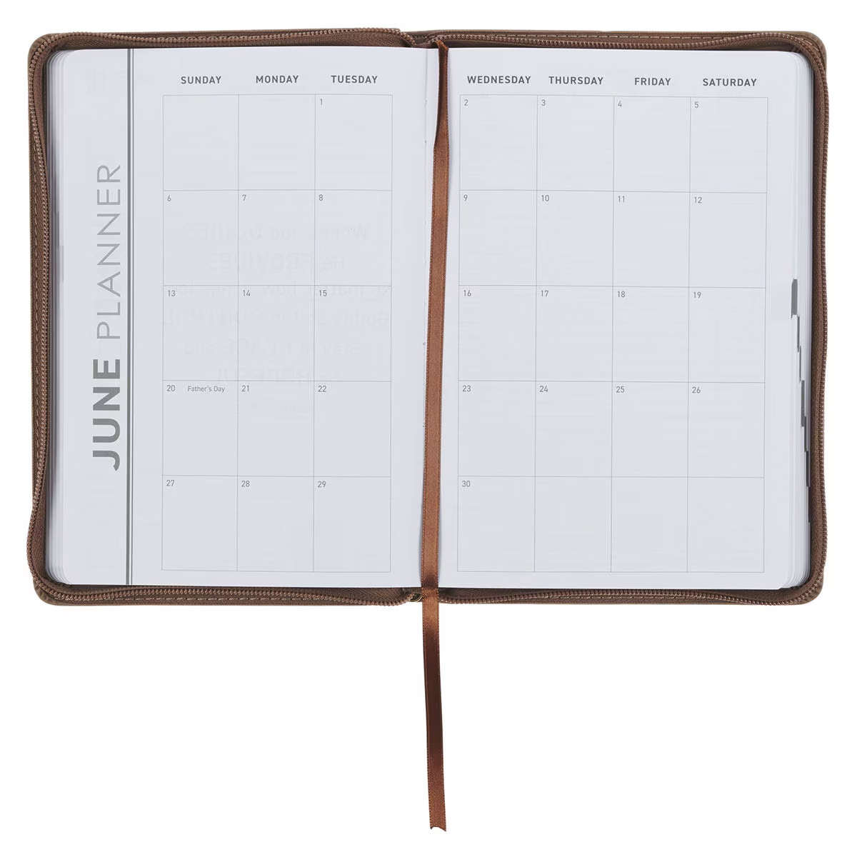 2027 12-Month Executive Diary/Planner, Zippered: I Can Do All Things Through Him