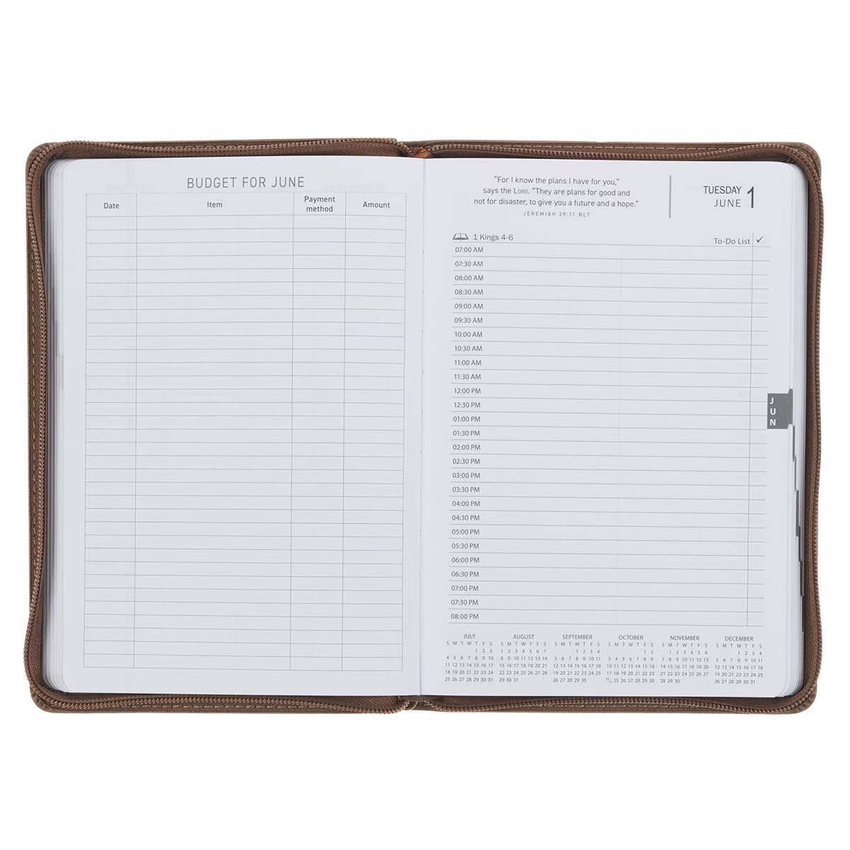 2027 12-Month Executive Diary/Planner, Zippered: I Can Do All Things Through Him
