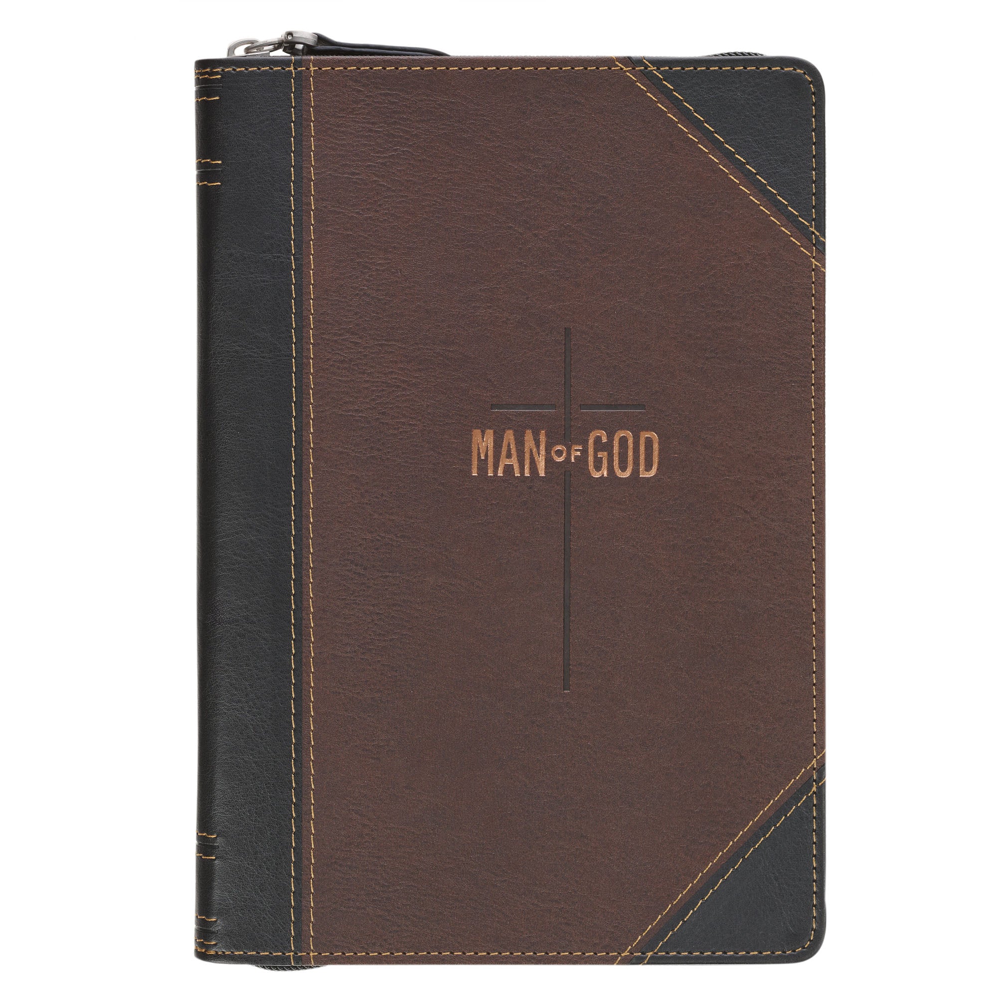 Classic Journal with Zipper (Man of God Brown Trailhead Collection)