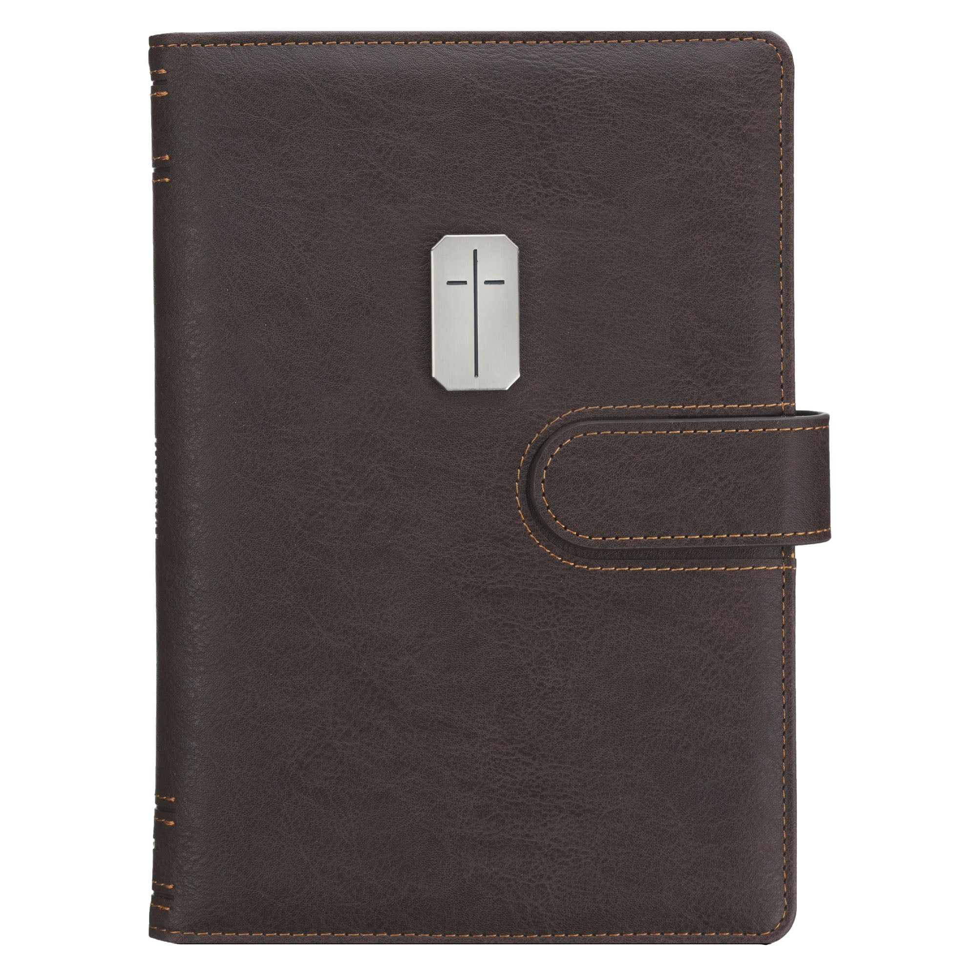 Journal Cover with Lined Insert and Magnetic Closure, Black (Man of God Brown Trailhead Collection)